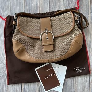 Coach Brown Signature Shoulder Bag